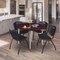 Regency Kahlo Round Table & Chair Sets, 48 W, 48 L, 29 H, Wood, Metal, Plastic Top, Mahogany TPL48RNDMHCM47BK - alternate 1